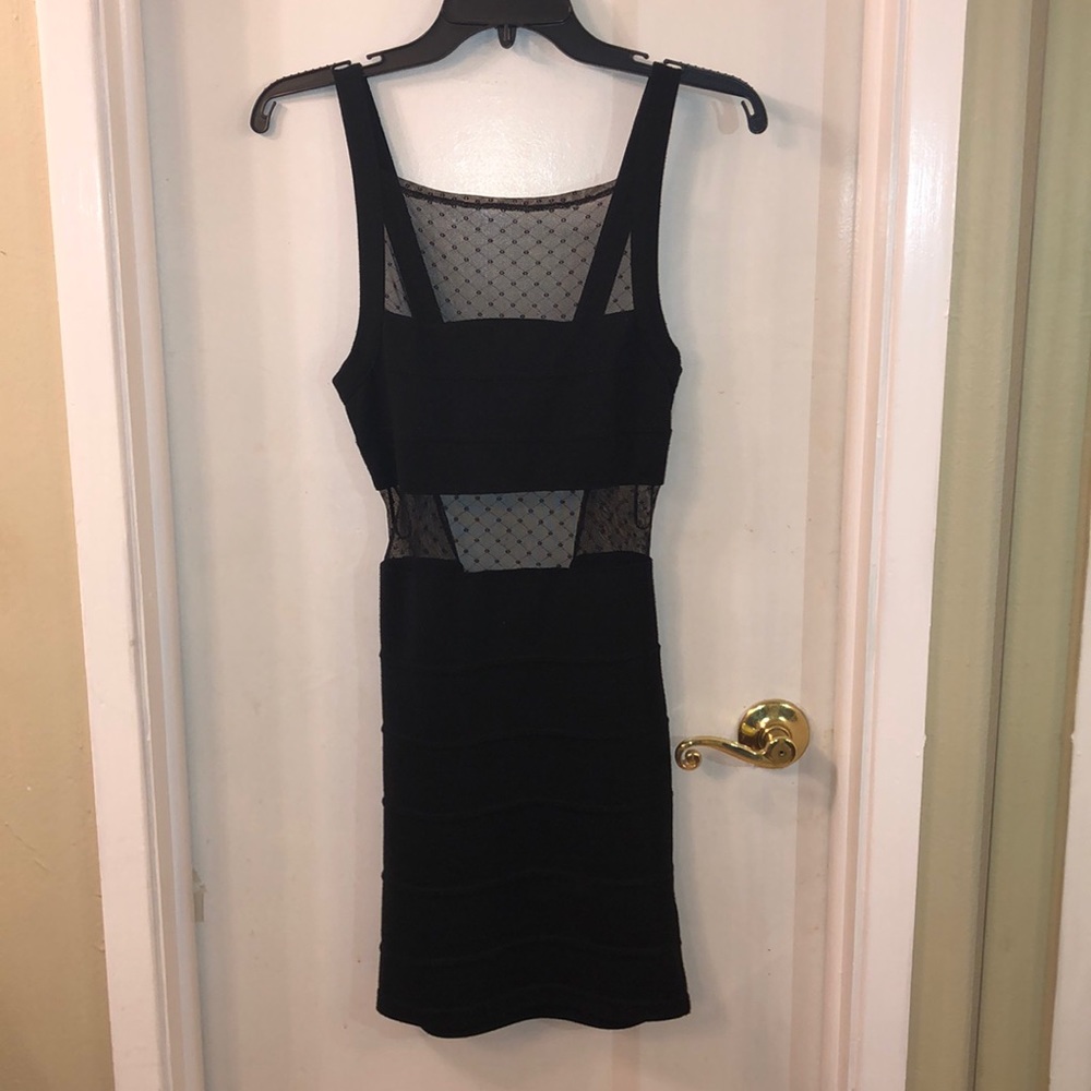 Black lace bodycon dress never worn